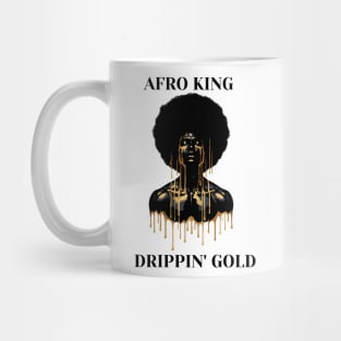 Afro King Drippin' Gold Mug